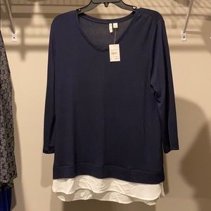 NWT 3/4 Length Navy Sweater